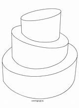 Cake Wedding Coloring Template Pages Templates Birthday Printable Tier Simple Outline Getcolorings Dort Paper Coloringpage Eu Choose Board Example Sample sketch template