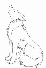 Wolf Howling Anime Outline Drawing Line Coloring Drawings Lineart Pages Sketch Moon Deviantart Printable Animal Template Sitting Clipart Use Draw sketch template