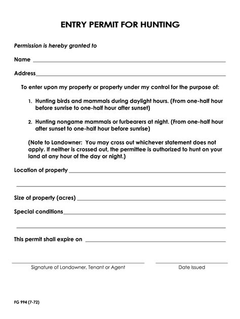 hunter permission written form fill   sign printable  template airslate signnow