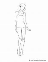 Fashion Templates Printable Model Sketch Template Costume Sketches Croquis Body Figure Draw Illustration Coy Print Clothes Women Standing Drawing Pose sketch template