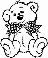 Teddy Coloring Pages Bears Bear Colouring Color Printable Book sketch template