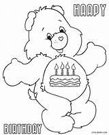 Care Coloring Pages Bears Birthday Printable Kids sketch template