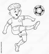 Kicking Footballers Similar sketch template