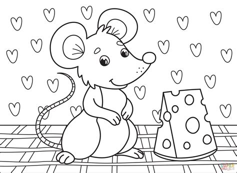 mouse coloring page  printable coloring pages