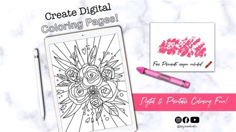 create digital coloring pages  procreate bonus  procreate