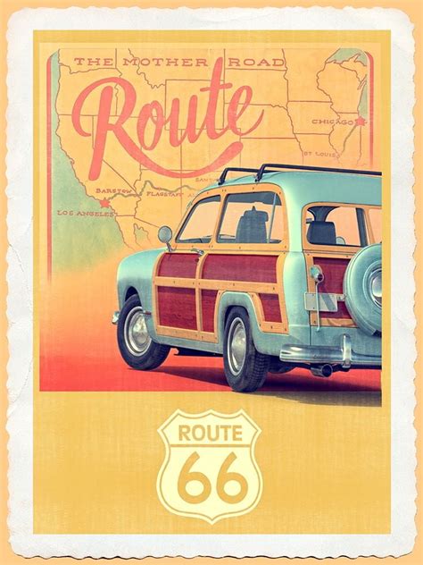 route  vintage travel poster print  edward  fielding    walmartcom walmartcom