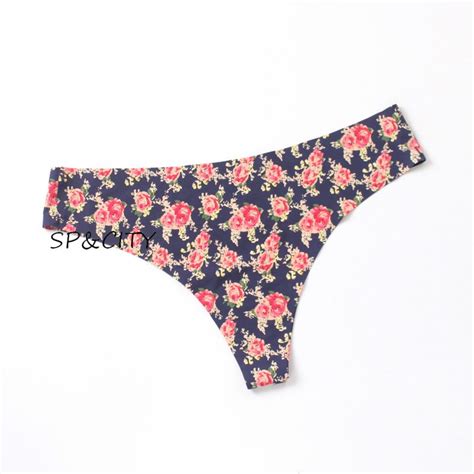 2020 Spandcity Floral Print Seamless Briefs Fashion Sexy