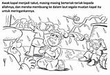 Sekolah Minggu Mewarnai Cerita Yunus Ikan Perut Besar Paket sketch template