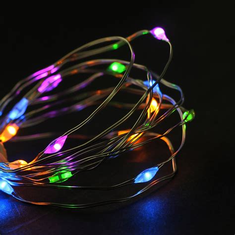 northlight ct micro fairy led string lights multi color  silver wire walmartcom