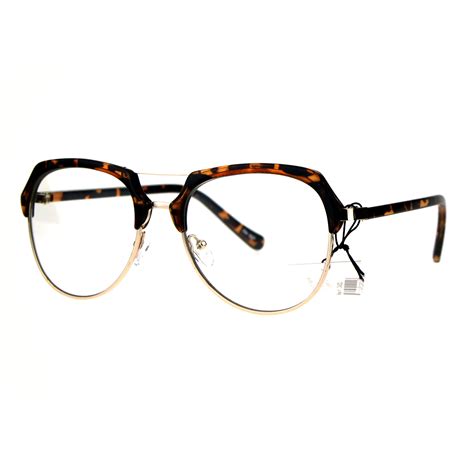 retro luxury half rim aviator designer fashion clear lens eye glasses ebay