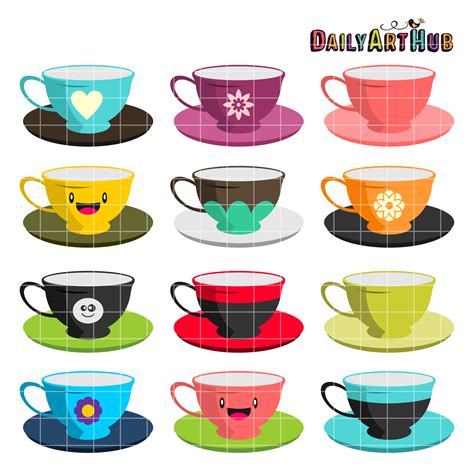 tea cups clip art set daily art hub  clip art everyday
