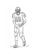 Coloring Nfl Pages Brady Tom Sports sketch template