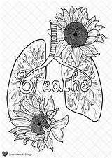 Breathe Lungs Difficulty Relaxation sketch template
