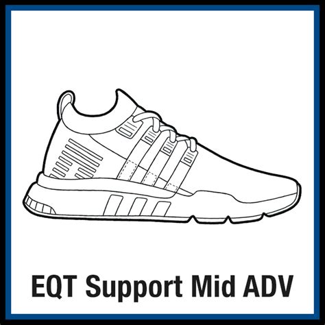 adidas eqt support mid adv sneaker coloring pages  kicksart