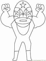 Coloring Mexico Pages Wrestling Mexican Printable Kids Lucha Colouring Libre Print Libra Wr7 Mayo Cinco Color Activities Luca Popular Sports sketch template