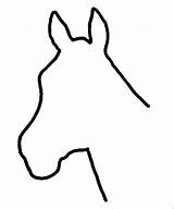 Horse Head Cartoon Outline Clipart Library Simple sketch template
