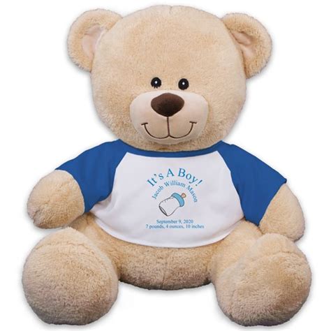 personalized  baby boy teddy bear  bearcom