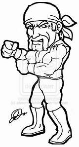 Hogan Hulk Clipartmag Drawing sketch template