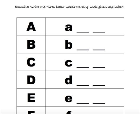 practice abc worksheets
