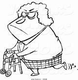 Cartoon Grumpy Walker Granny Coloring Grandma Using Vector Clipart Her Outlined Old Lady Clipartmag Royalty Ron Leishman Toonaday Computer Resolution sketch template