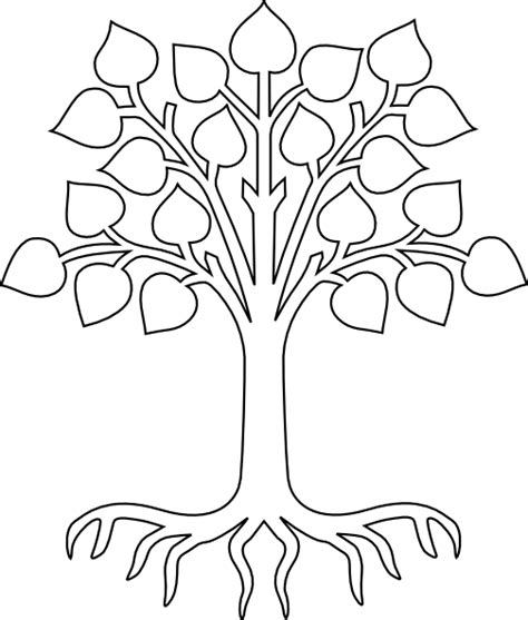 simple tree roots coloring pages