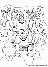 Coloring Jesus Pages Preaching Popular sketch template