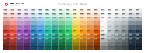 html color code chart template business format