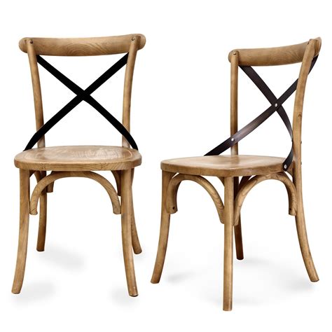 joveco vintage style solid wood dining chair set