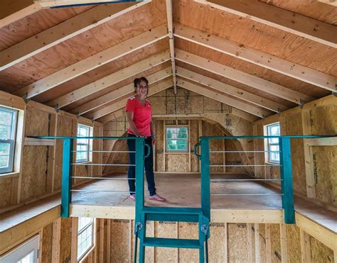 shed storage  lakewood wood barns loft  kit sheds barn plans interior kits building