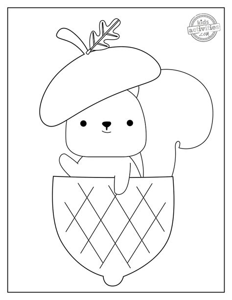 printable acorn coloring pages kids activities blog