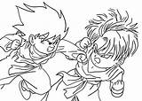 Goten Dbz Colorir Goku Coloriage Gohan Ausmalbilder Buu Clous 4kids Dragonball Trunks Bubakids sketch template