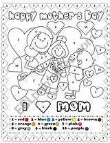 Mother Happy Number Coloring Worksheet Mothers Worksheets Color Preschool Pages Kids Eslprintables Preview Esl Choose Board sketch template