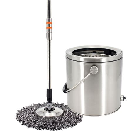 stainless steel rotating mop bucket double drive automatic household mop hand pressure dry mop