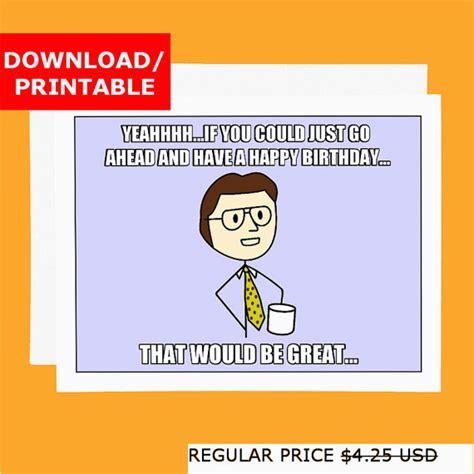 funny birthday cards  coworkers funny printable birthday card office