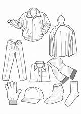 Coloring Clothing Pages sketch template