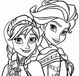 Coloring Anna Frozen Pages Disney Princess Print sketch template