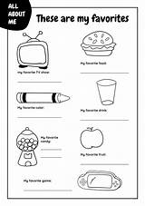 Favorite Things Worksheet Coloring Know Printable Getting Pages Preschool Yourself Activity Printablee Via School Worksheets sketch template