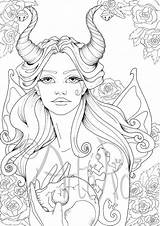 Coloring Pages Adult Fairy Fantasy Adults Line Colouring Vintage Books Choose Board Mandala Whimsical sketch template