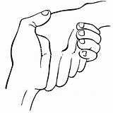 Hands Coloring Pages Holding Clapping Two Drawing Cupped Template Together Loud Heart Each Other Tocolor sketch template