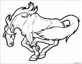 Horse Coloring Mustang Horses Pages Wild Cartoon Drawing Bucking Ford Printable Colouring Draw Running Color Real Print Clipart Secretariat Cliparts sketch template