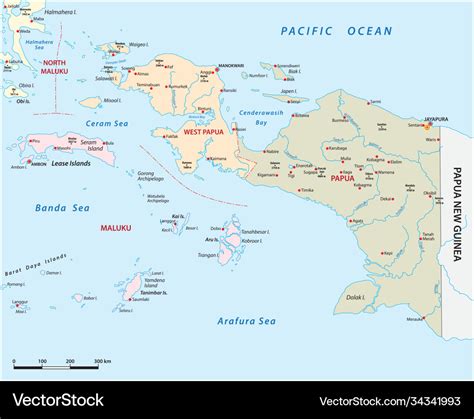 map indonesian provinces papua west papua vector image