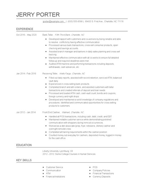 bank teller resume examples  tips zippia