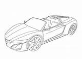 Nsx Acura Roadster Patent Corrida Sfuggono Desenhar Aprenda sketch template