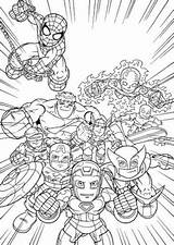 Coloring Marvel Avengers Kids Superheroes Printable Super Squad Letscolorit Hero Color sketch template