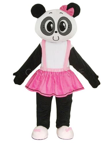 panda wearing dress mascot costume