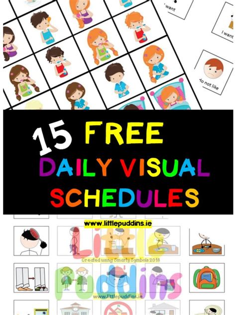visual schedules  puddins  printables