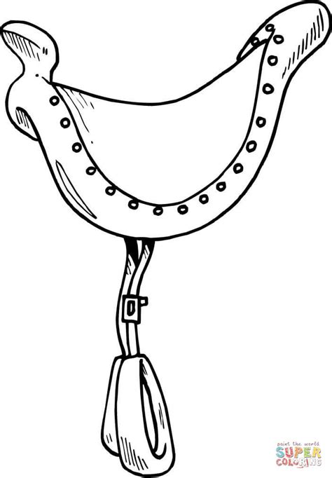 saddle coloring page  printable coloring pages