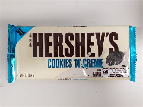 hersheys cookies  creme chocolate block  safe food