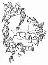 Skull Coloring Tattoo Fang Pages Drawing Sharp Coloring4free Printable Men Roses Reaper Grim Scary Getdrawings sketch template