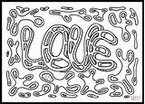 Coloring Pages Psychedelic Lettering Pattern Printable sketch template